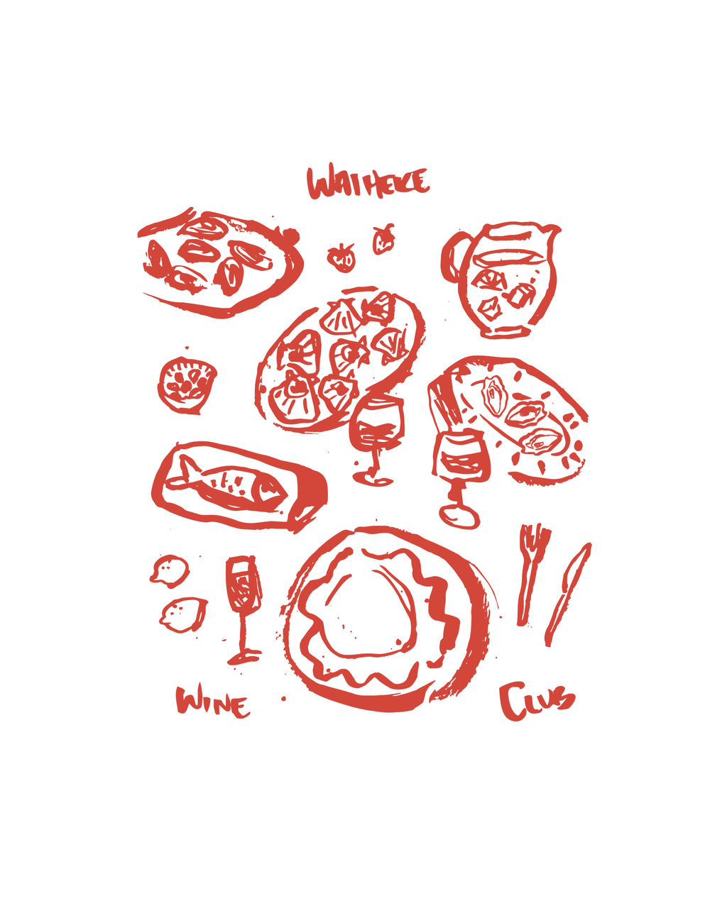 Waiheke Wine Club - Faded White T-shirt